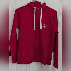 Nova Scotia Hoodie In Red and White Zipper Sweatshirt Hoodie NWOT